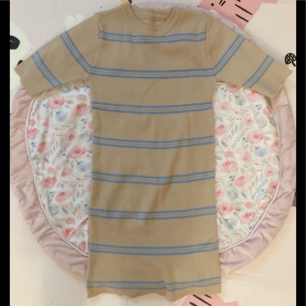 Korean Knit short sleeve tight fitted dress